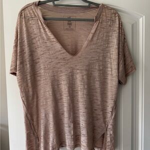 Free People Maddie Burnout Distressed V-Neck T-Shirt Size S